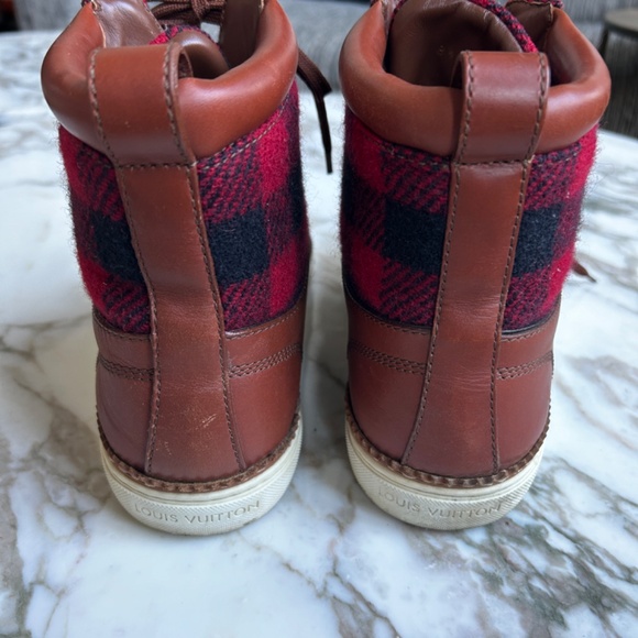 Louis Vuitton sneakers leather and plaid - Picture 4 of 6